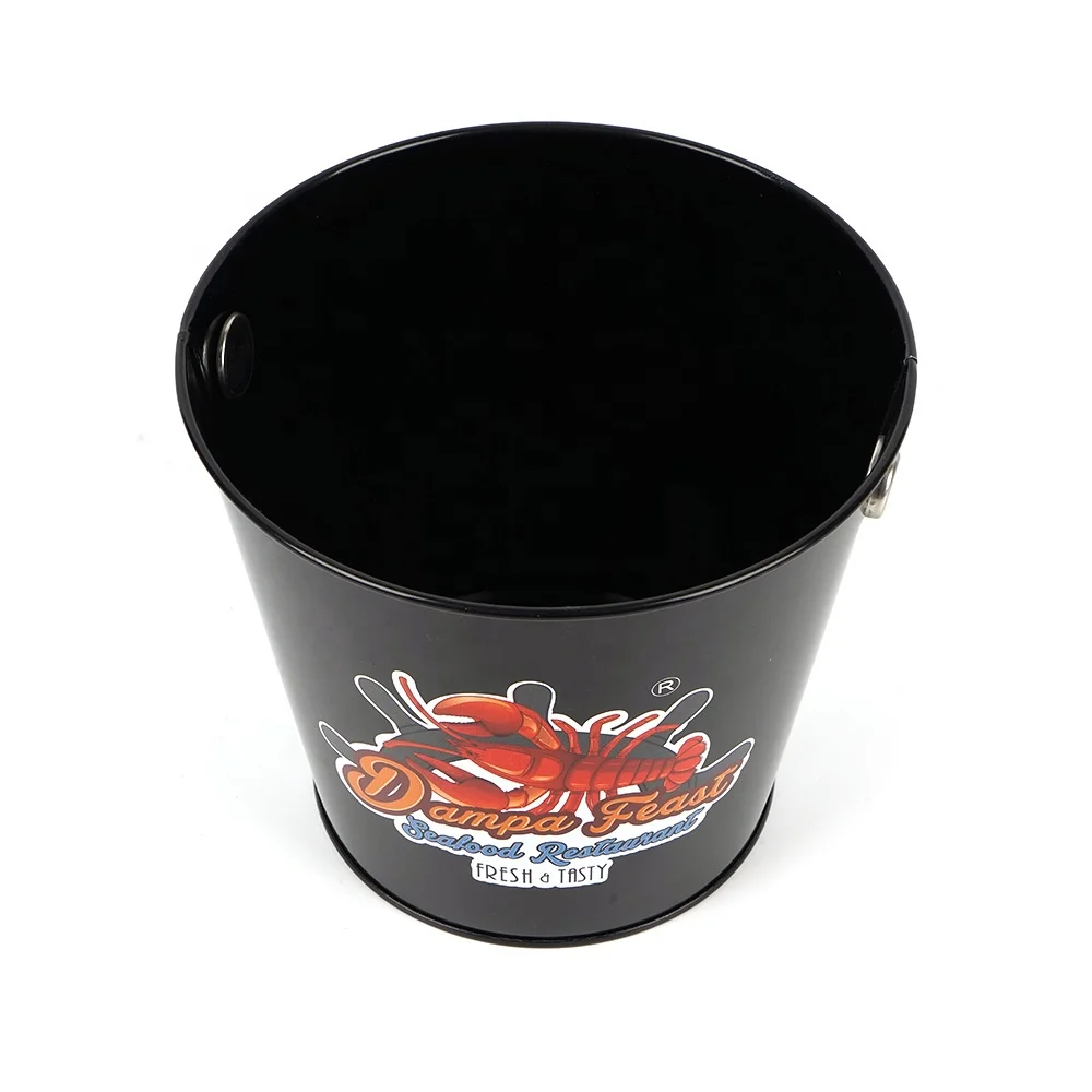 Promotional Stainless Steel Ice Bucket Metal Galvanized Iron Beer Vodka Bottle Ice Bucket Wholesale