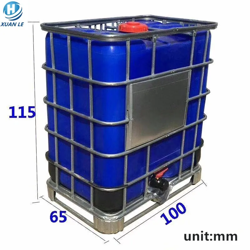 1000l used ibc tank water tank in cage
