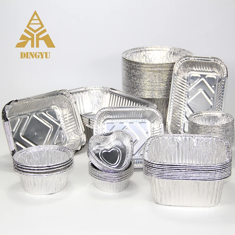 
100ml round disposable food grade factory wholesale price aluminum foil container for restaurant 