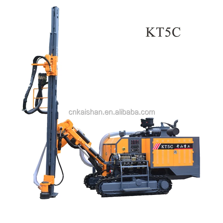 Kaishan Quarry KT5C 25 m Mining dth Integrated  Crawler Stone Blaste Hole Mining Drilling Rig Machine With Air Compressor