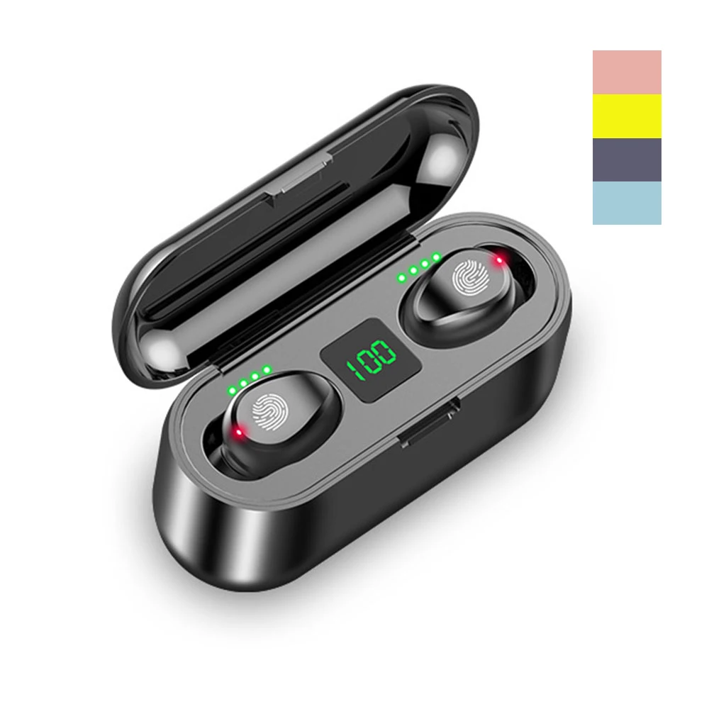 Высококачественные водонепроницаемые беспроводные наушники F9 Tws Ipx7 Bt 5,0, аудиосистема с внешним аккумулятором, дисплей батареи, bt беспроводные наушники tws
