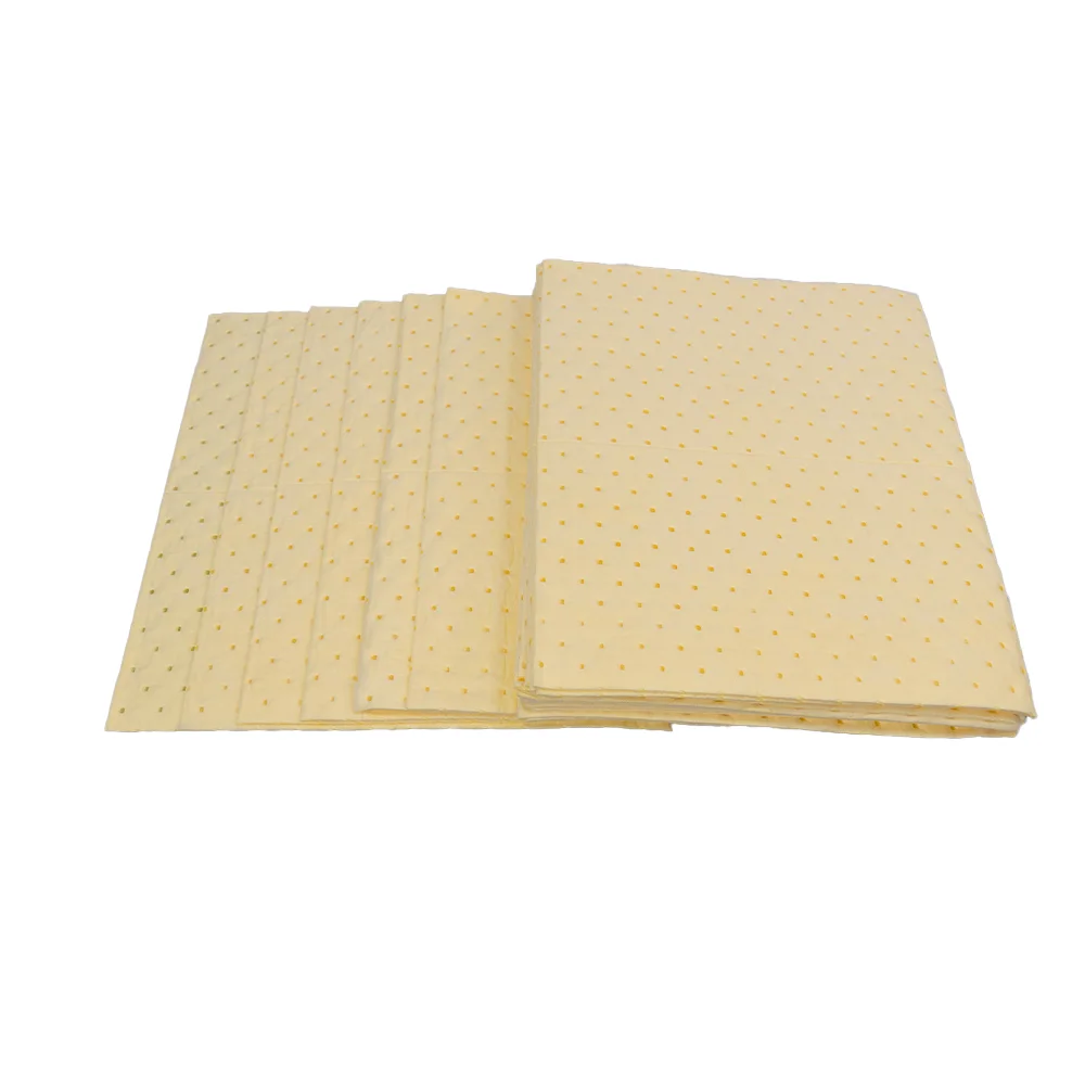 Polypropylene spill response manufacturer Sorbents Yellow Chemical Absorbent Pad Mat