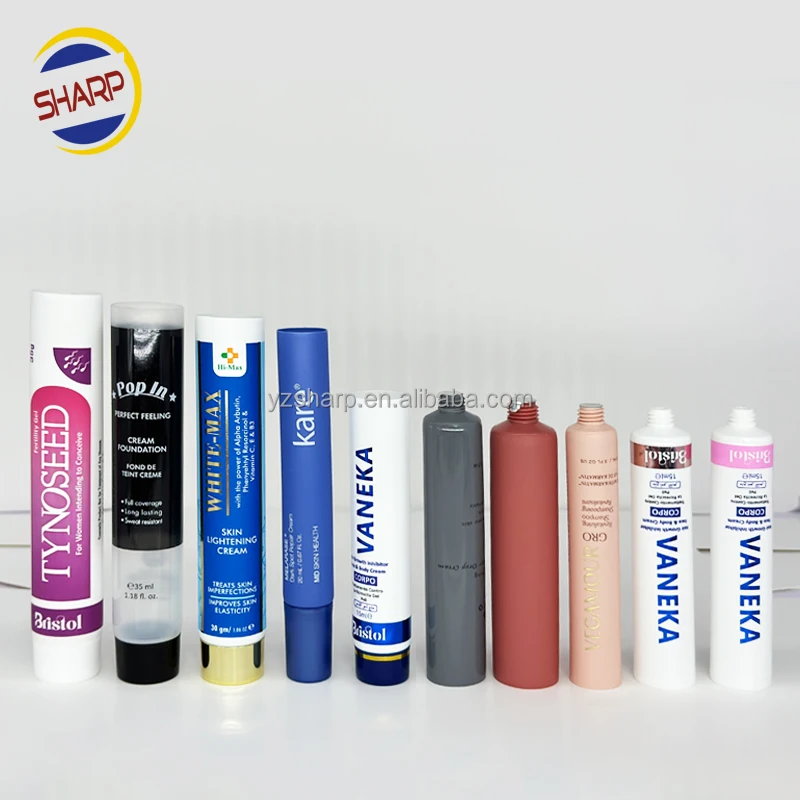 0.34 FL OZ Black matt finish Greenish gold stamping cosmetic packaging tube