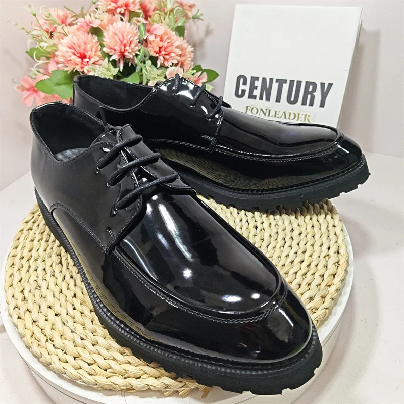 Classic Italian Handmade Formal Business Wedding Shoes Comfortable Lace Up Pointed Toe Dress Shoes & Oxfords