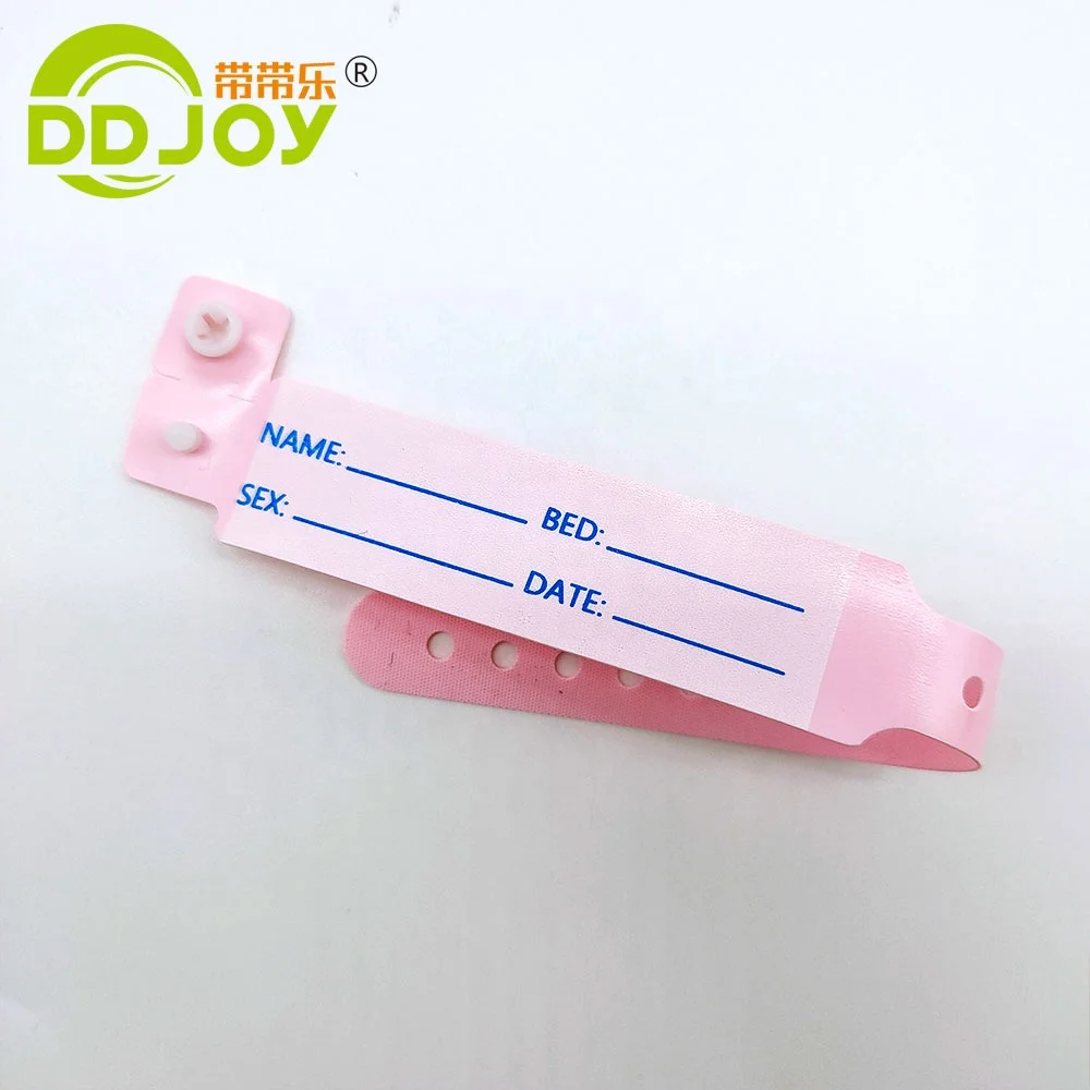 PVC Material Mother Baby Write on hospital medical id wristbands cheap custom hospital wristband