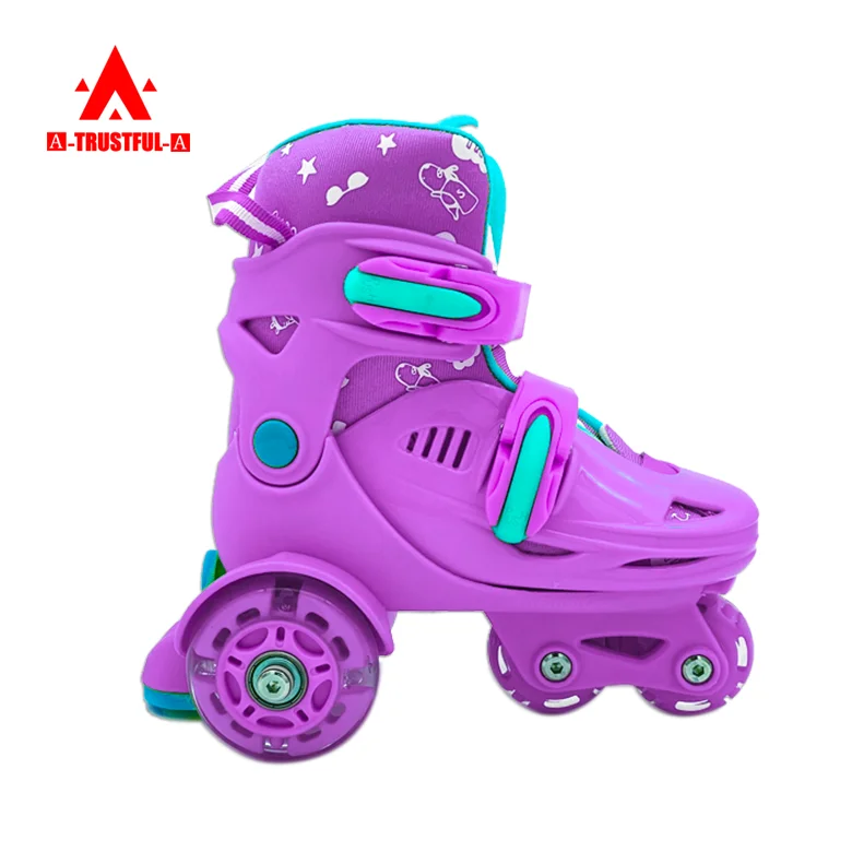 Wholesale beginners kids pp shell skates high quality adjustable roller skates