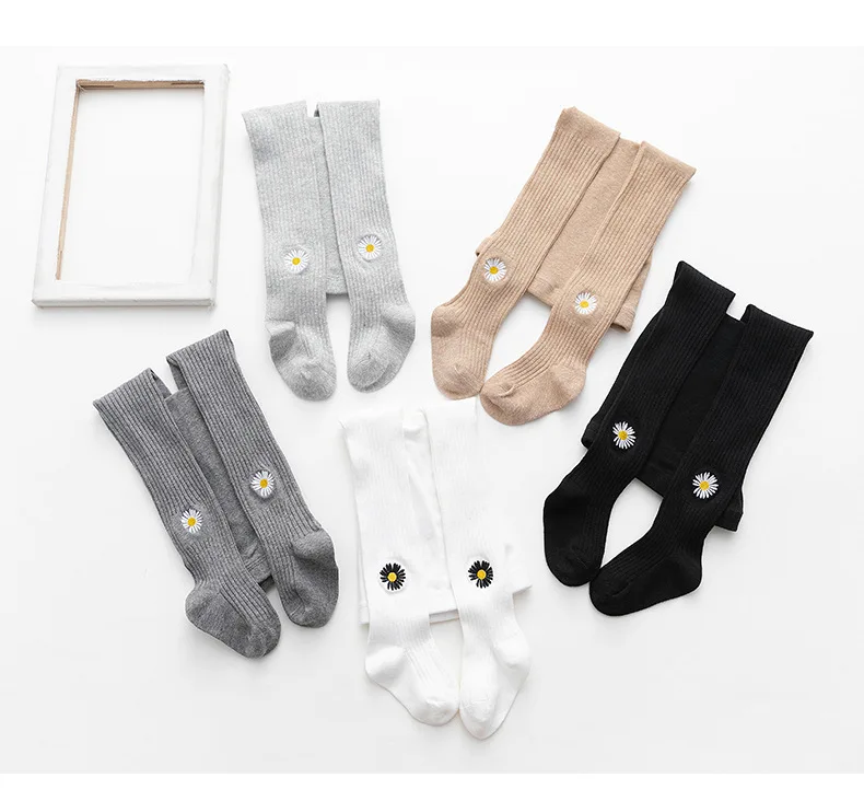 Factory Knitted Organic Cartoon Baby Stockings Tights for Girls Kids