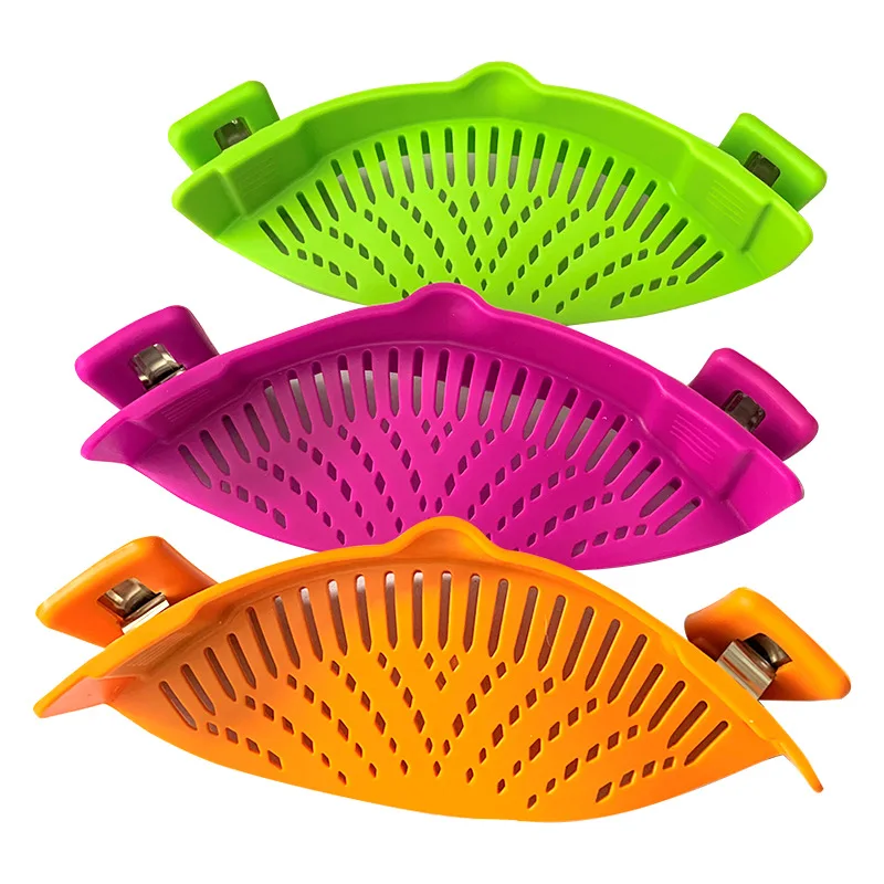 Amazon Hot Gizmo Snap N sale Fits all Pots and Bowls Dishwasher Safe Colander Silicone Clip On Strainers