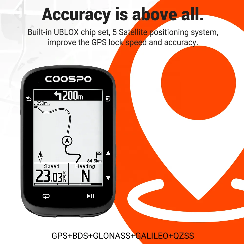 COOSPO CS500 Navigation Bluetooth ANT+ GPS Bicycle Computer with Radar Sensor