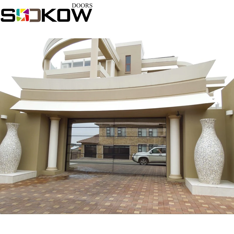 glass panel garage doors/mirror glass aluminum garage door/sectional aluminum mirror glass panel garage door