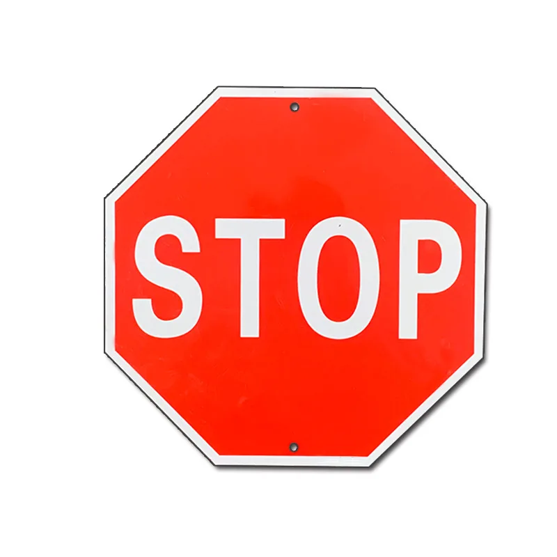 Custom aluminum tin sign reflective monitoring warning sign safety sign plate