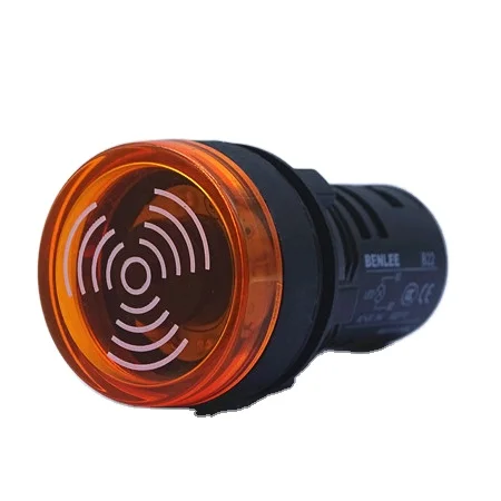 22mm IP65 Buzzer BENLEE  12V 24V 110V 220v industrial plastic Flashing buzzer with lamp