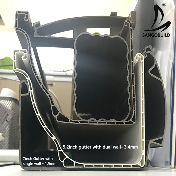 Durable Water Drainage All Accessories PVC Rain Gutter Water Collector