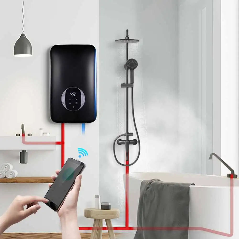 Коммерческий водонагреватель для ванной и автомобиля RV мгновенный Электрический безрезервуарный термостат душевой нагреватель