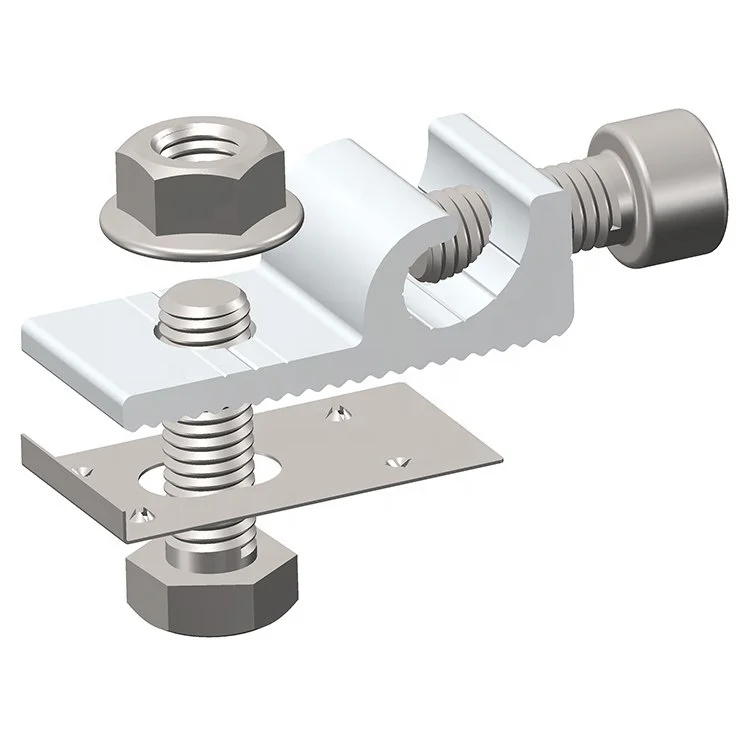 Оптовая продажа, фотогальванические PV-панели, заземление, солнечные заземления, зажимы, комплект солнечных кронштейнов