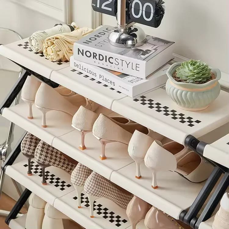 Diy Simple Shoe Rack Multi-layer Plastic Easy To Assemble Dormitory Shoe Cabinet Stackable Shoe Rack