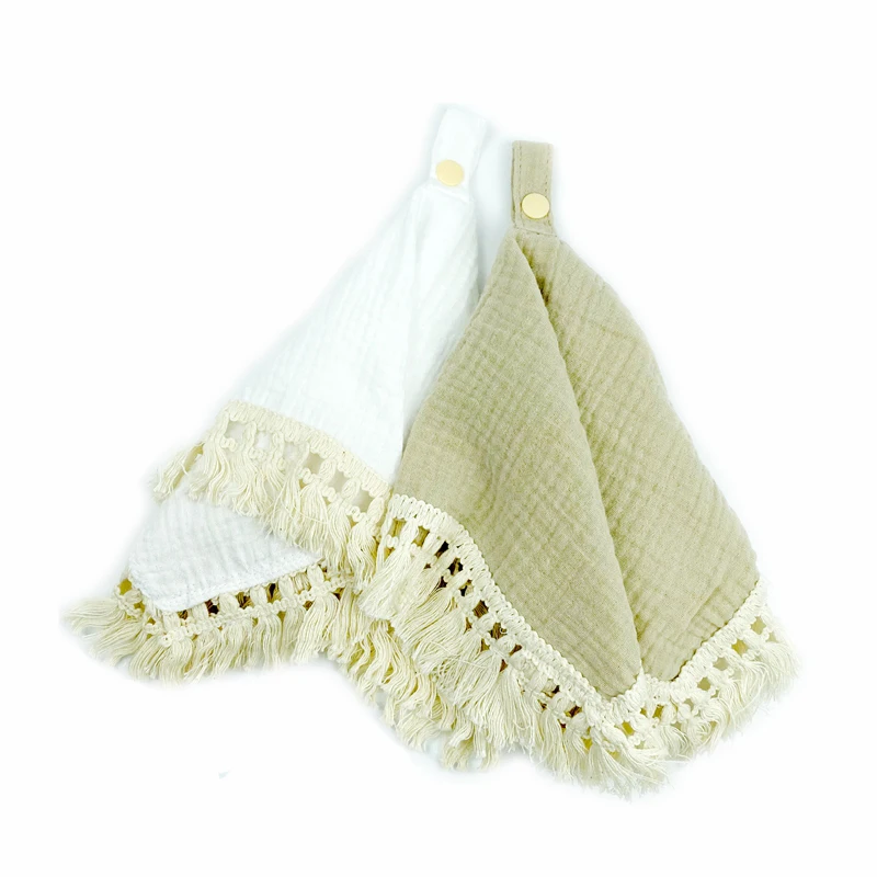 High quality Baby 100% Organic cotton muslin comforter security blanket