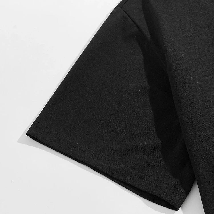 Decheng Oem Kaos New Design Tshirts Hip-hop Ecofriendly 250gsm Skeleton Screen Print Custom Oversized Tshirt 100% Cotton