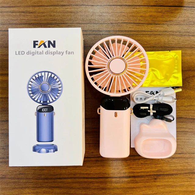 Hand Held Water Spray Mist Hand Fan Mini Table Air Cooler Fan Portable Folding Fan USB 2 in 1 Customized Logo Free Paper Box 5V