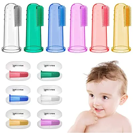 New Design Baby Finger Toothbrush Soft Silicone Baby Finger Toothbrush teeth brush for Training Teething