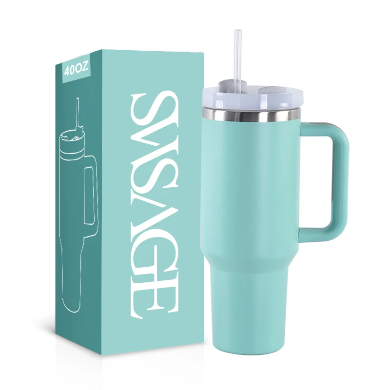Personalized Reusable 40Oz Hiking Stainless Steel Tumbler Metal Hot And Cold Insulated Water Bottle Flask Portable Drink Mug Cup