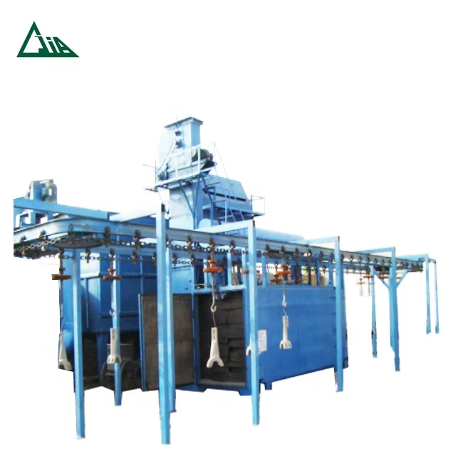 Industrial rust remover Q38 Continuous shot blasting and painting machine in abrator