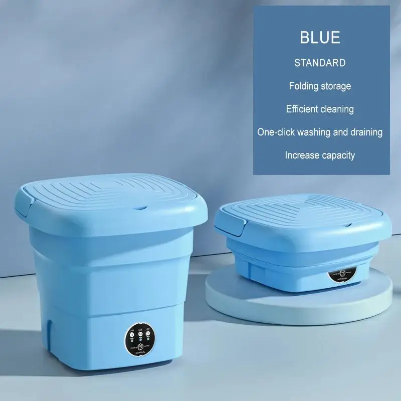 Hot Selling  Portable Washing Machine 8L High Capacity Mini Washer Foldable Washing Machine with 3 Modes  Half Automatic Washt