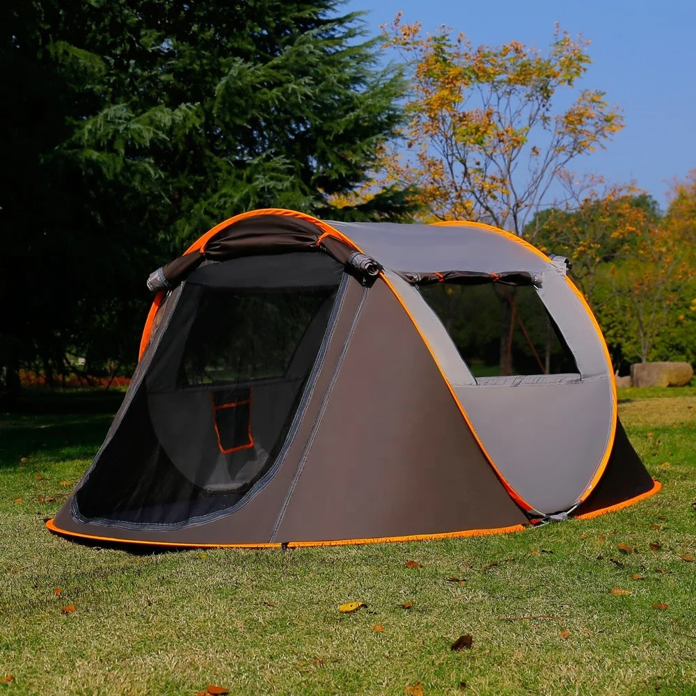 wholesale camping pop-up tent automatic easy-to-put-up tent outdoor folding portable rainproof throwing tent beach camping