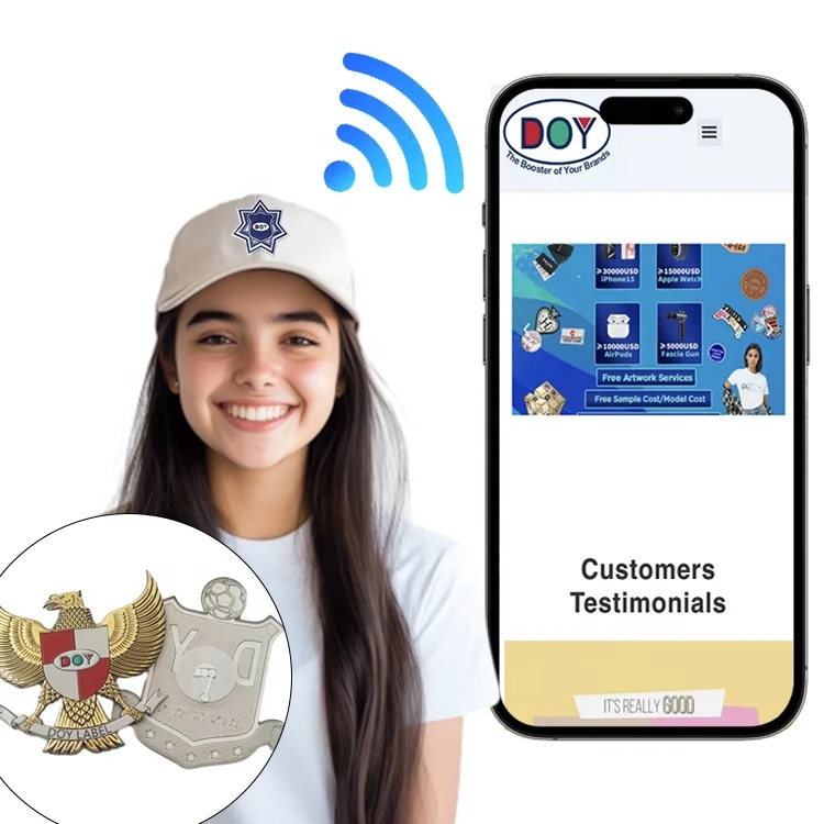13.56MHZ Smart Tag Supplier NTAG213 Chip Custom Logo Programmable Sticker RFID NFC Label with TPU Patches