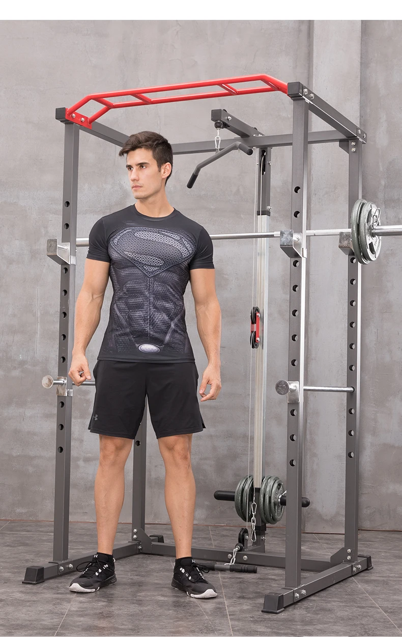 Цена по прейскуранту завода-изготовителя подтягиваний Тренажерный Зал Регулируемая стойка для приседаний оборудование растяжения обучение силовая рама для дома