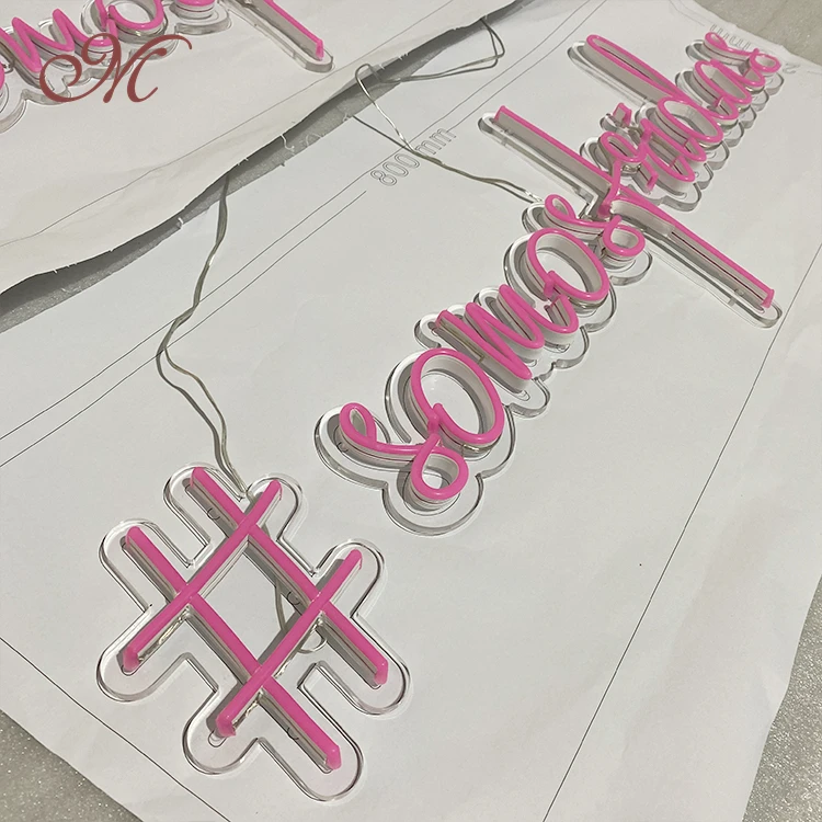 Dropshipping No MOQ Personalized Name Neon Lights LED Custom Neon Signs for Advertising Decorative Signs