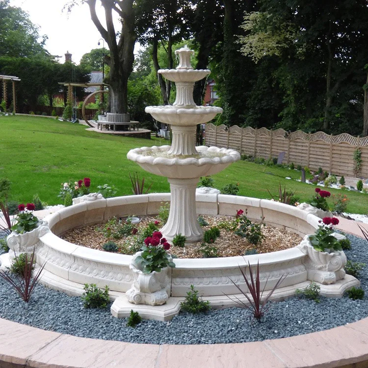 Construction building decor fiberglass silicone molds concrete water fountain mold outdoor garden