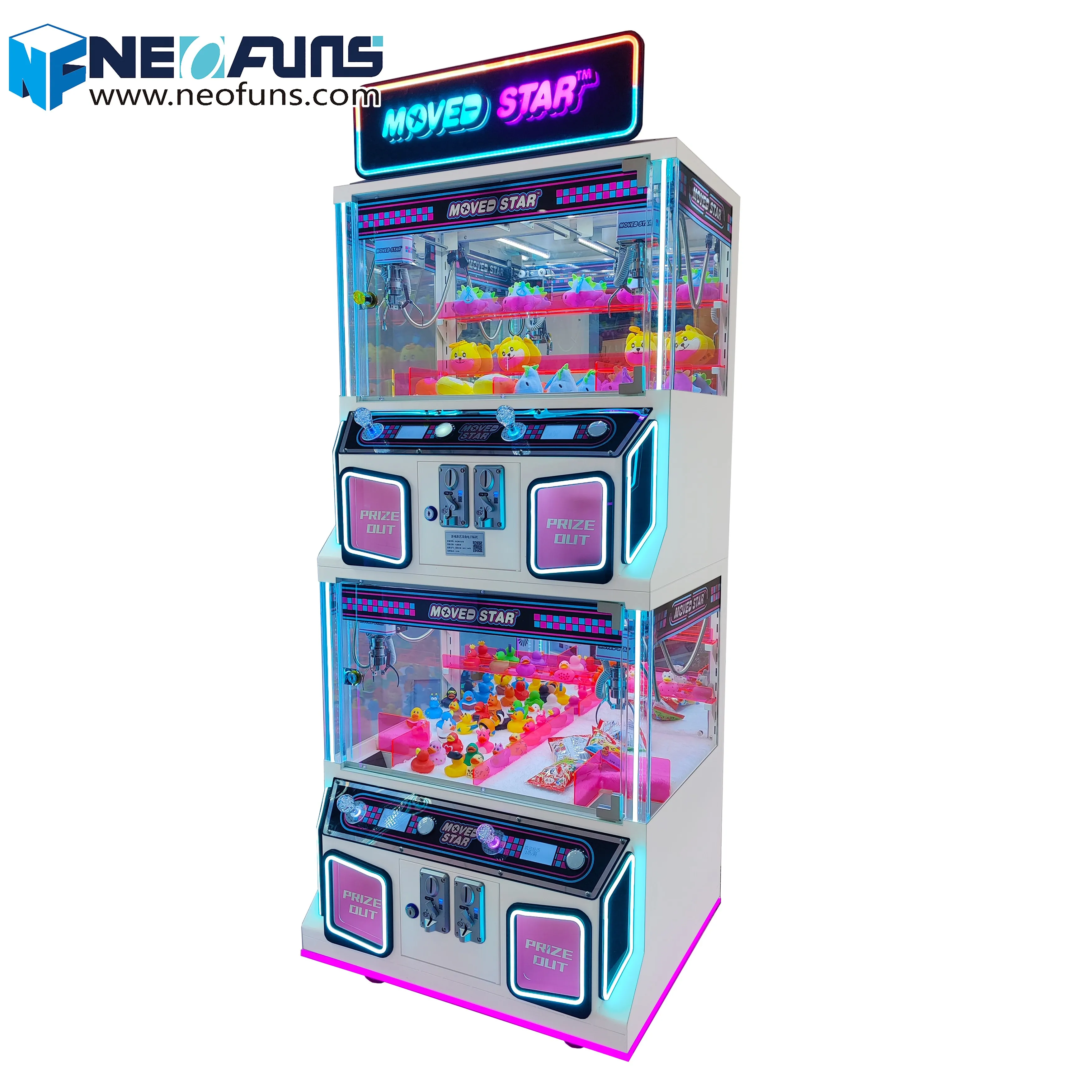 Doll crane machine Fantasy Toys prize arcade game machines 4 players mini plush crane claw machine