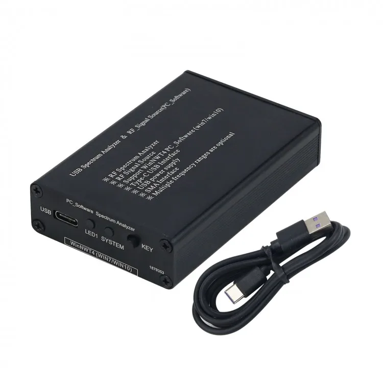 35M-4400M Tracking Generator WIN NWT4 RF Signal Generator Spectrum Analyzer With Black Shell