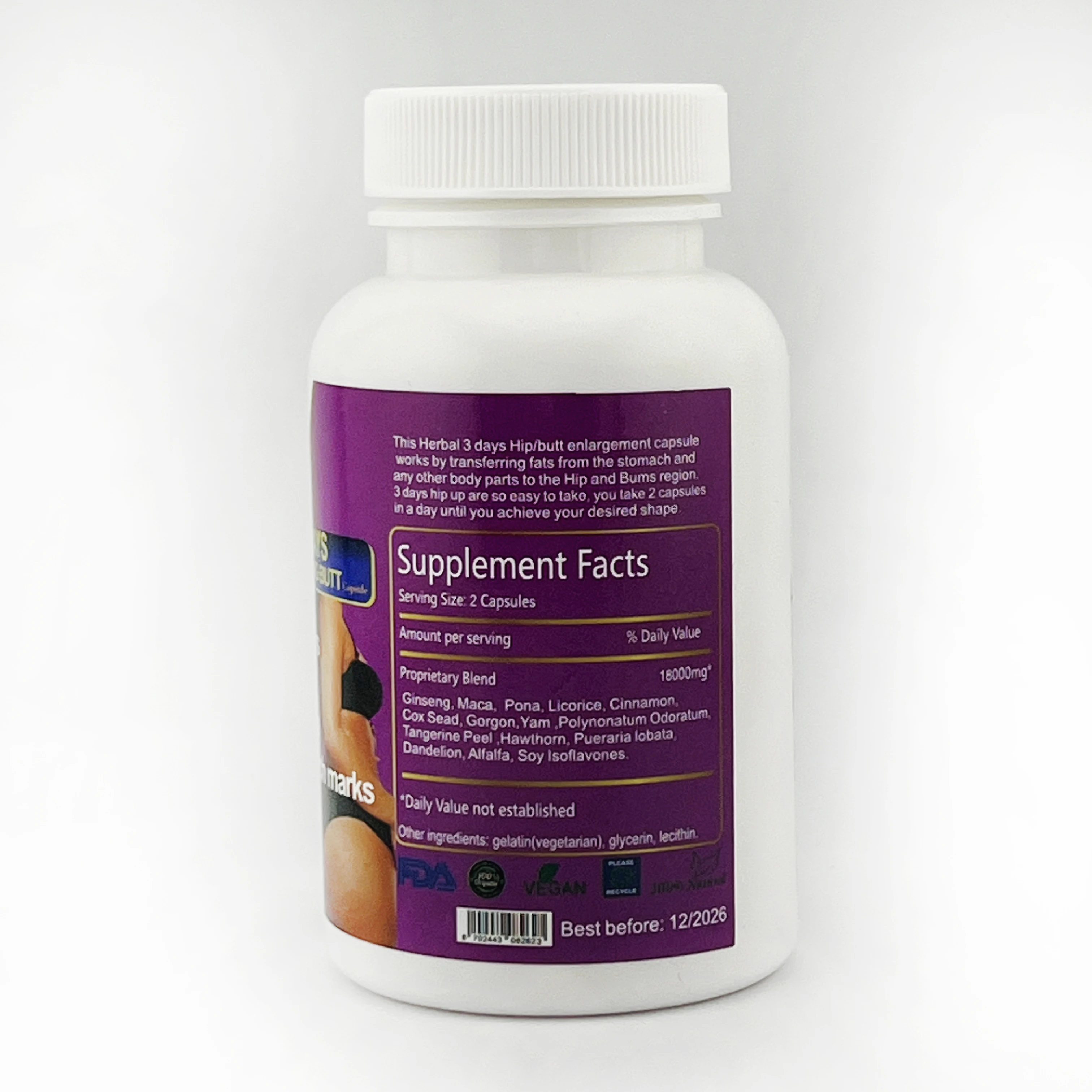 High Quality MACA Capsules for Adult Beauty Ultimate Curve Hip Enhancement Pills for Butt and Hips Enlargement
