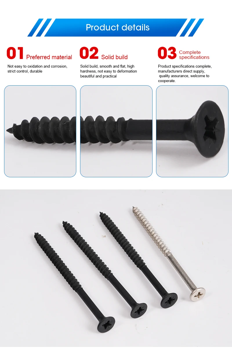 Grounding screw 7 # particle board screw pz2 torx drive wood screw used in decoration
