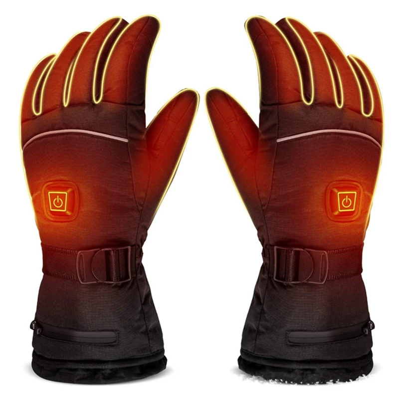 Electric Heating Gloves Outdoor for Skiing Hunting Cycling Racing Hiking Heated Mittins 7.4v 2200mah Battery Heated Mittins