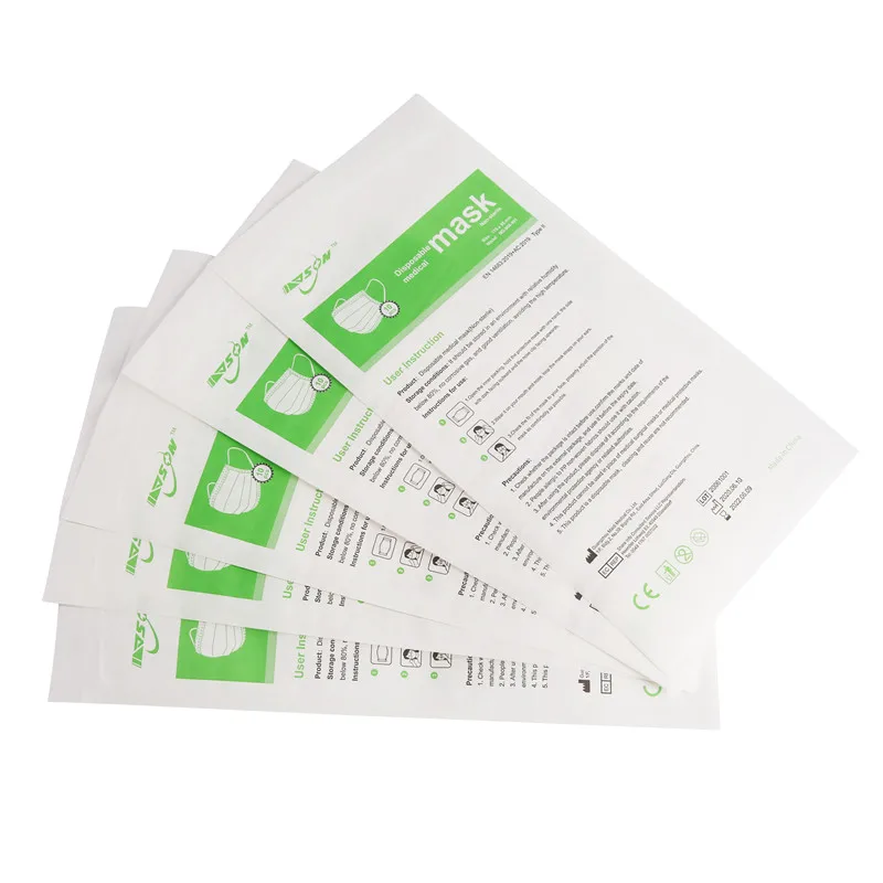 EO gas sterilize heat-sealing medical paper and transparent film sterilizing pouch with ISO13485
