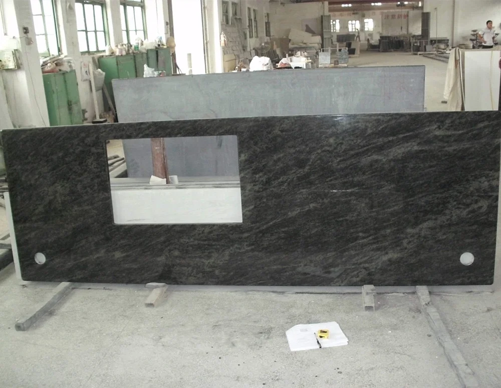 Prefabricated  Imperial Tropical green granite countertops