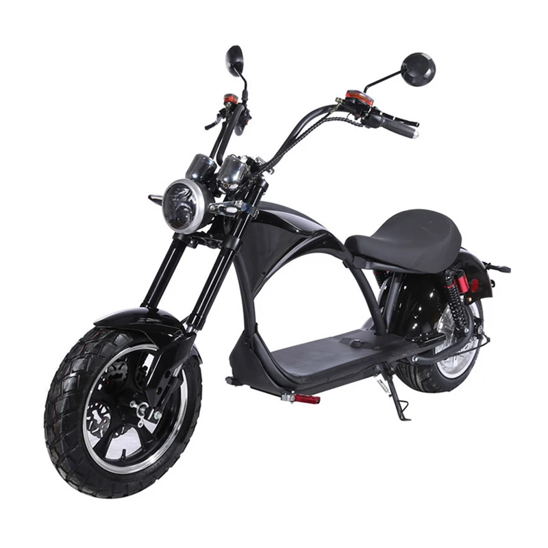 Electric Scooter Retro E Motorcycle 2kw LCD Display Reverse Gear Hydraulic Shock Absorber Removable Battery Citycoco