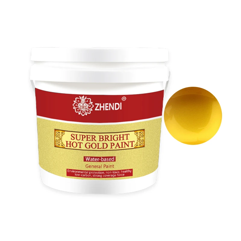 Super Bright Water-Based Bronzing Paint Special Gold Powder Paint For Gypsum Line