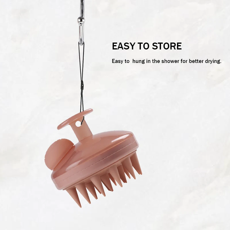 Lohas Soft Silicone Bath Shampoo Dispenser Scalp Brush Hair Scalp Massager with Foam Dispenser