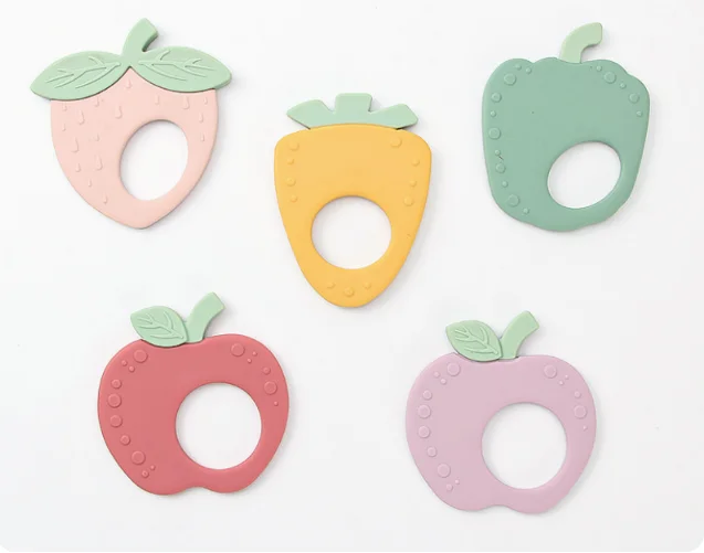 Baby teether food grade silicone can chew baby teething gum toy anti-eating hand baby special grinding stick