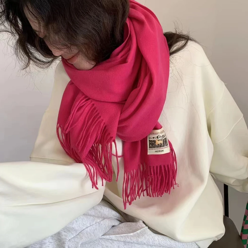 New Stylish Super Soft Casual Vintage Cashmere Fringe Scarfs Winter Cashmere Scarfs For Women