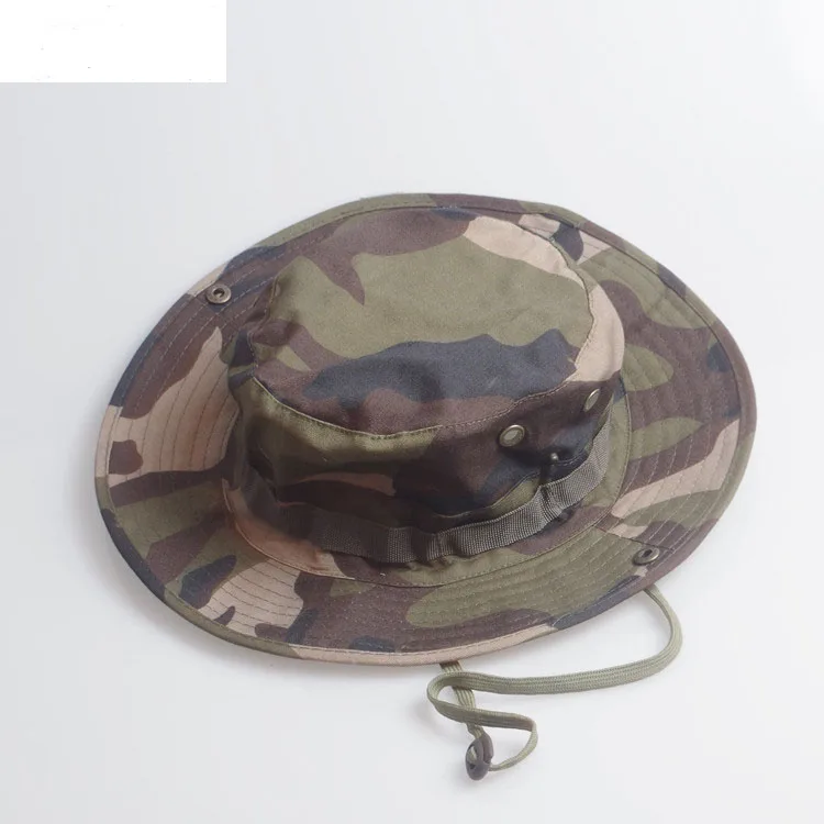 Camouflage Bucket Hat Summer Men Camo Boonie Hats Outdoor Hunting Hiking Fishing Climbing Fisherman Cap