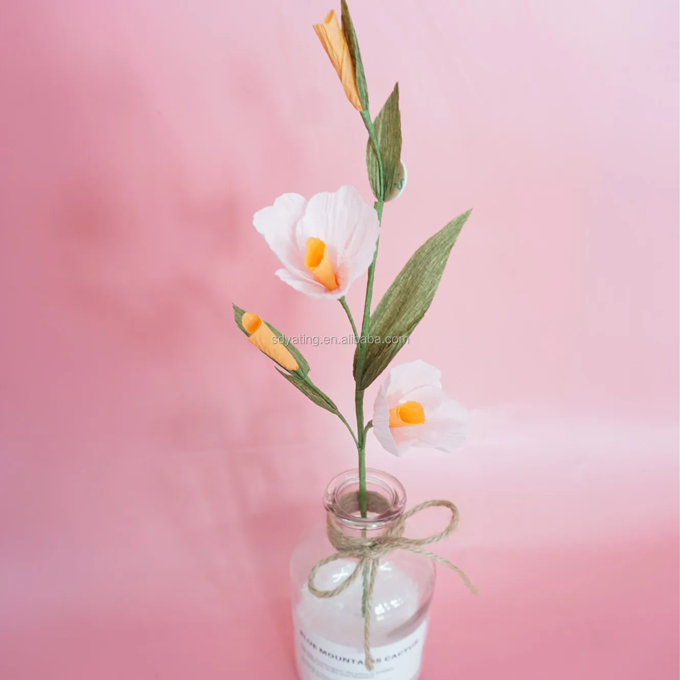 Handicraft make Giant paper flower with one or more flowers for decoration