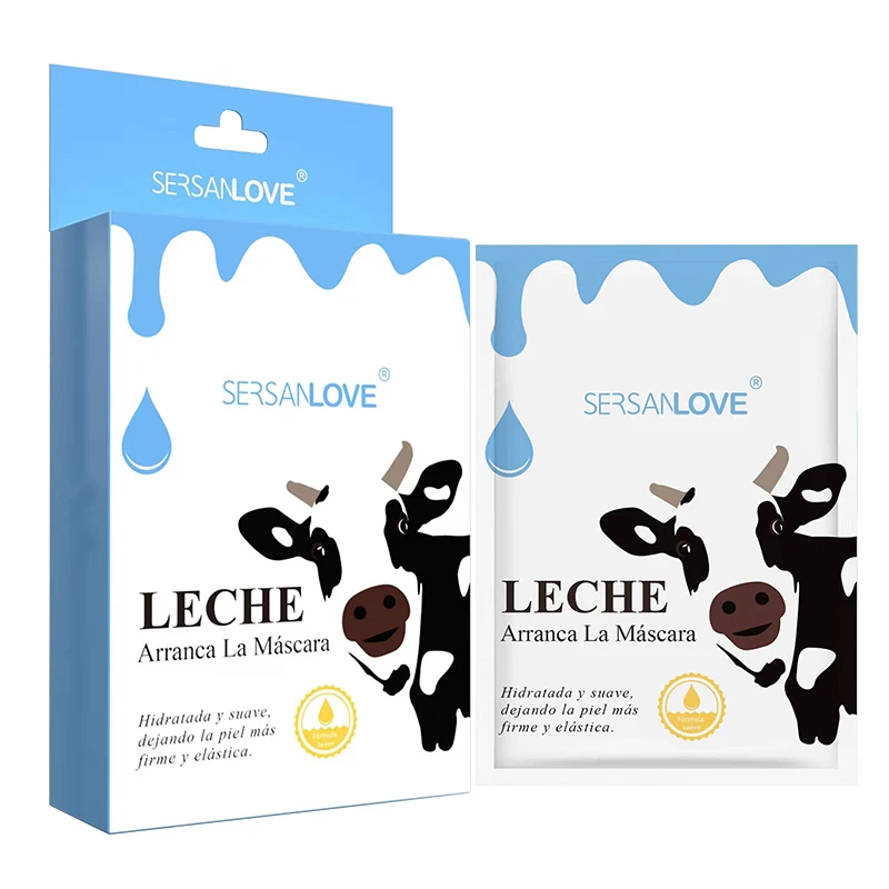 SERSANLOVE Milk Peel-off Mask Hydrating Whitening Remove Blackhead Mask Bamboo Charcoal Black Peel-off Mask