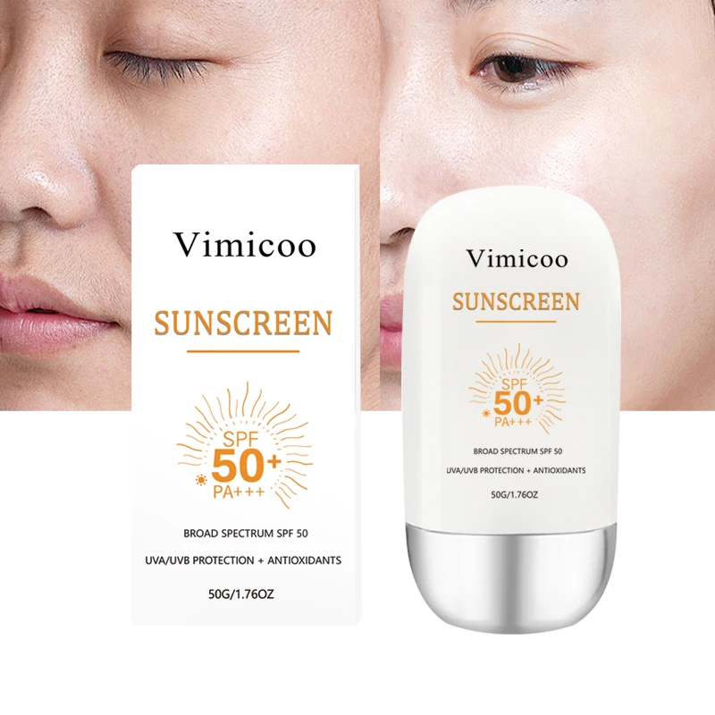 Private label Broad Spectrum SPF 50+ PA+++ Sunscreen moisturizing UVA UVB UV Protection Antioxidants Skin Facial Body Sunscreen