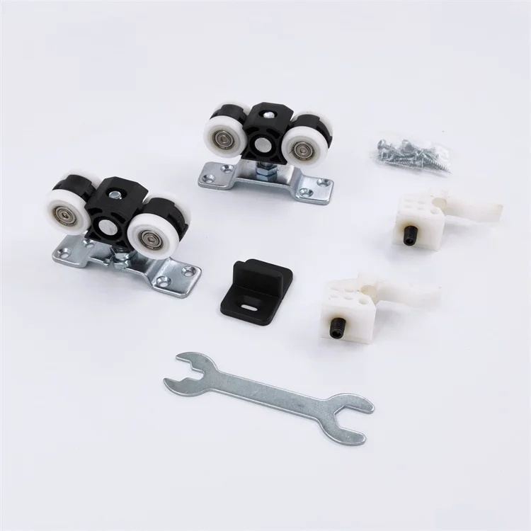 Высокое качество 4 колеса раздвижные деревянные двери алюминиевый направляющий ролик с нейлоновым валиком