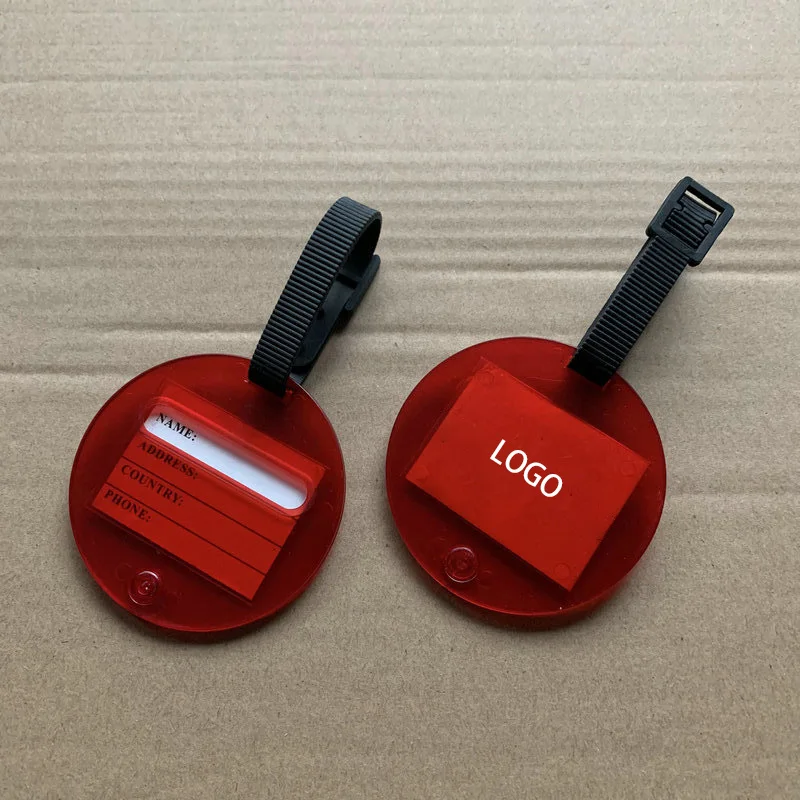 Wholesale Round Shape Airplane Luggage Tag Hanging Travel Accessories Name Tags for Suitcase